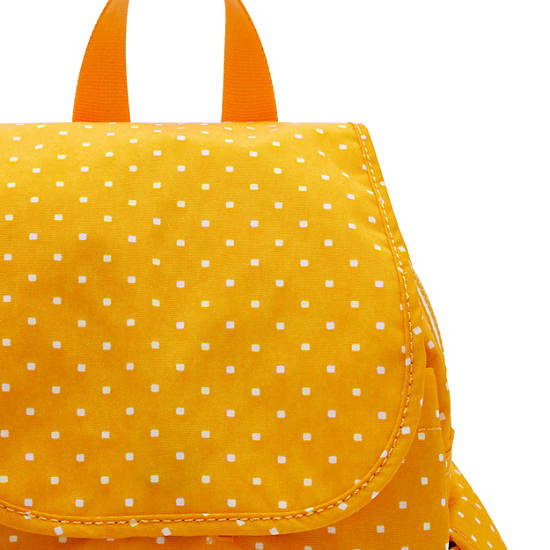 Kipling City Pack Mini Printed Backpack Backpacks Soft Dot Yellow | AU 2023EB